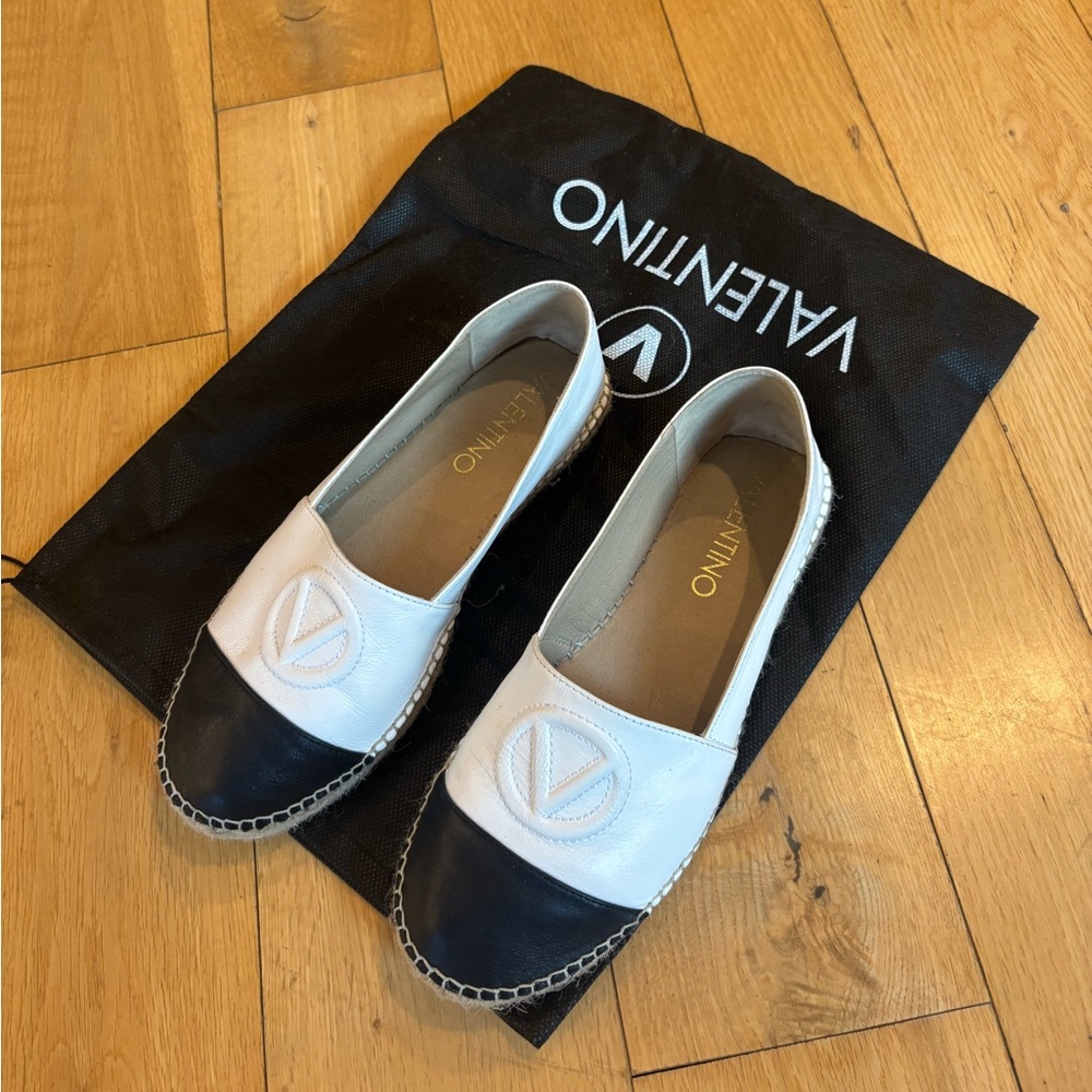 Valentino Women's Elegant Black and White Espadrilles